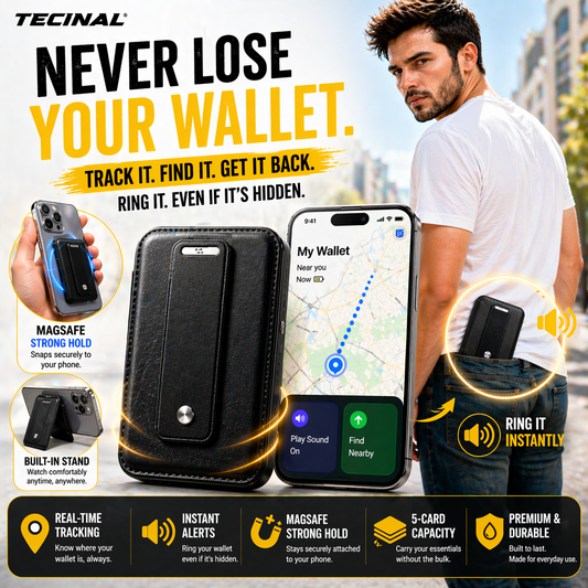 "I Know You Have My Wallet" – Tecinal™ GPS MagSafe Wallet